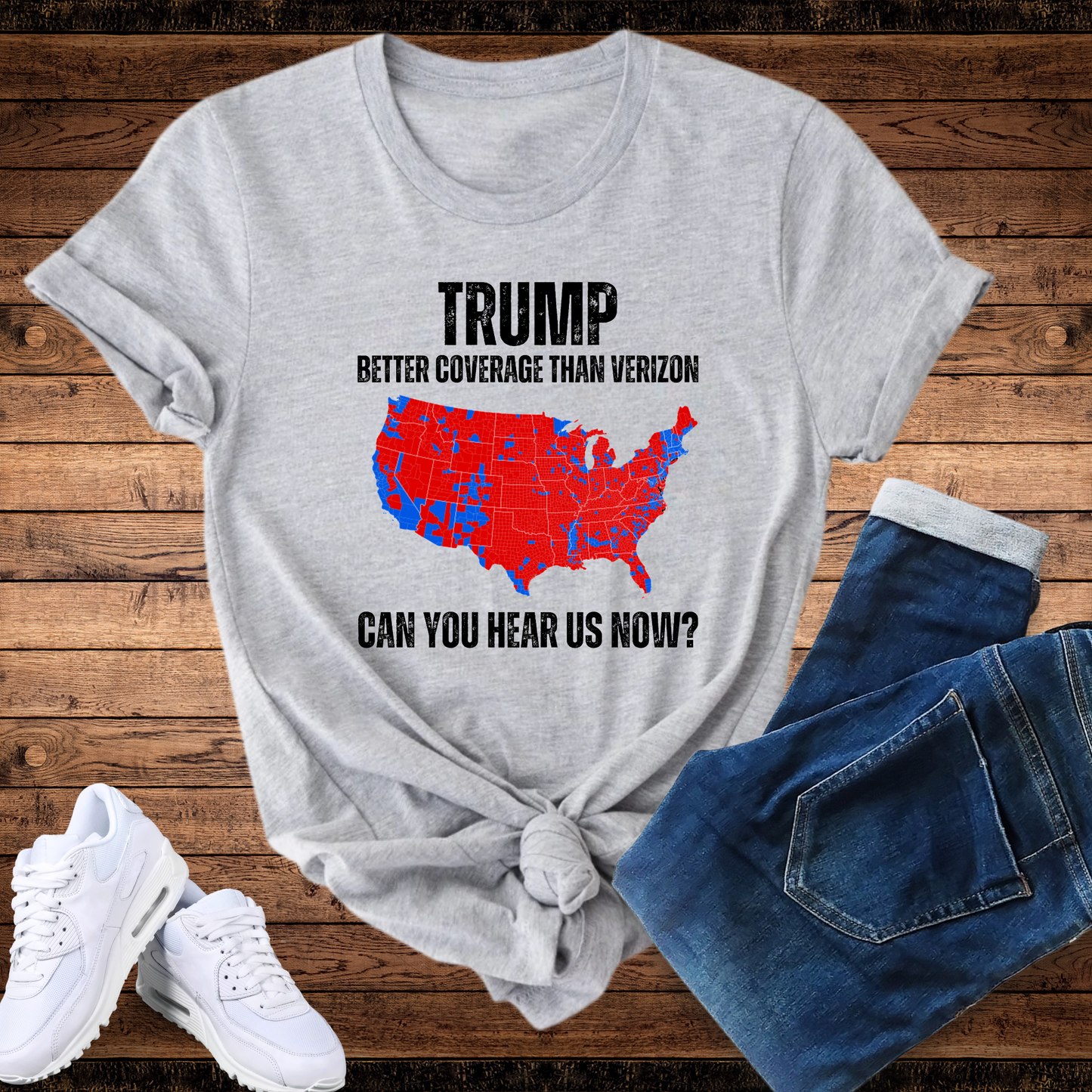 Trump 2024 Shirt – Better Coverage Than Verizon – Conservative Political T-Shirt for Men