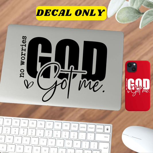 "God Got Me Sticker Decal – Christian Auto & Phone Decal | Faith - Based Car Mirror Sticker" - The Right Side Prints"God Got Me Sticker Decal – Christian Auto & Phone Decal | Faith - Based Car Mirror Sticker"Accessories11.4" X 8.4"White
