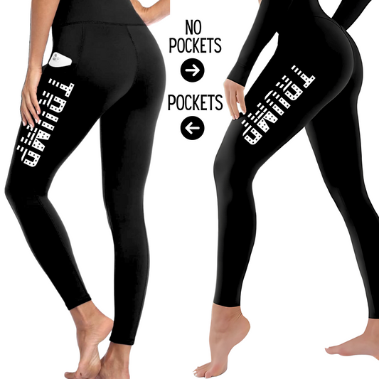 Comparison of TRUMP leggings with and without pockets