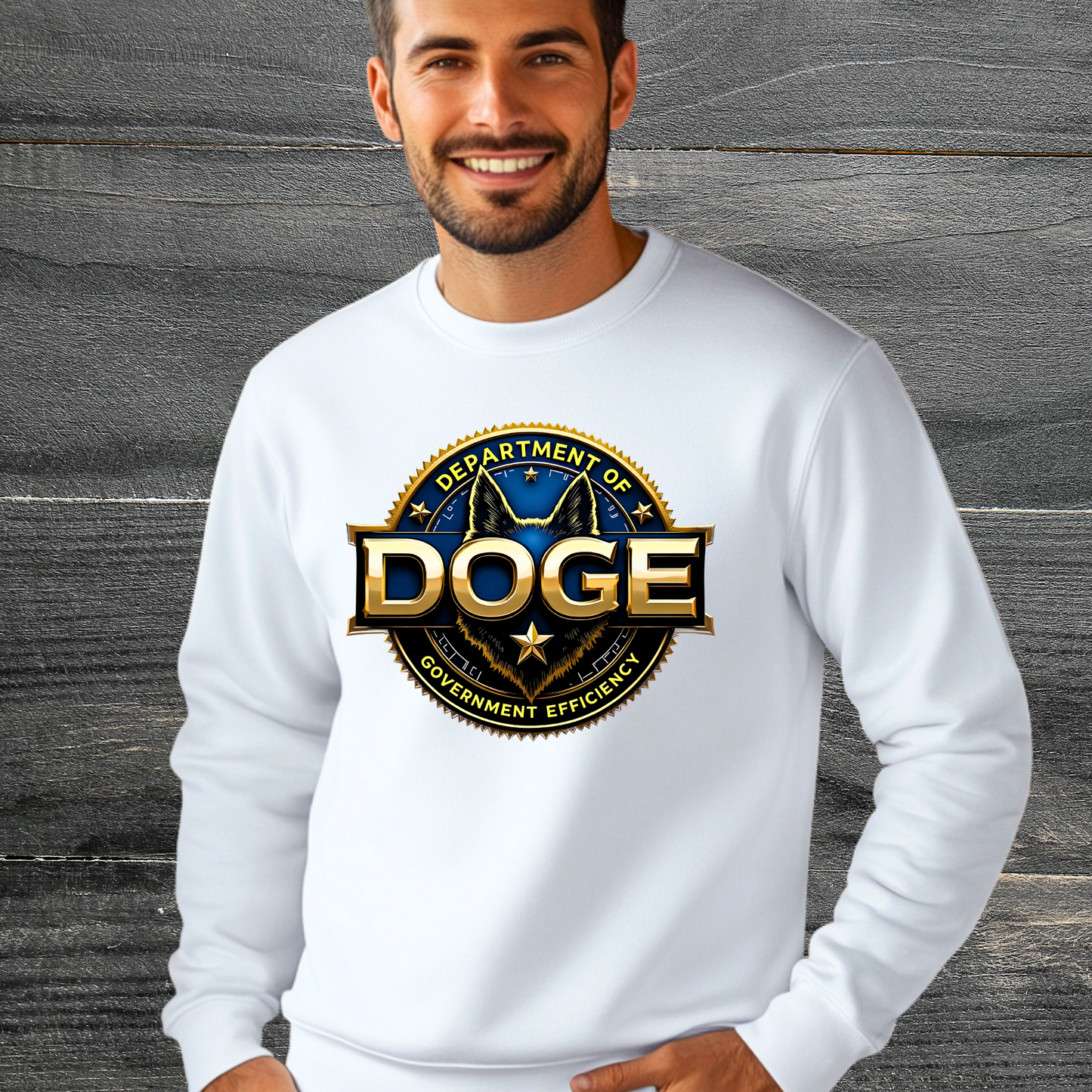 Unisex 'DOGE Dept of Government Efficiency' Graphic Sweatshirt– Political Humor Sweatshirt