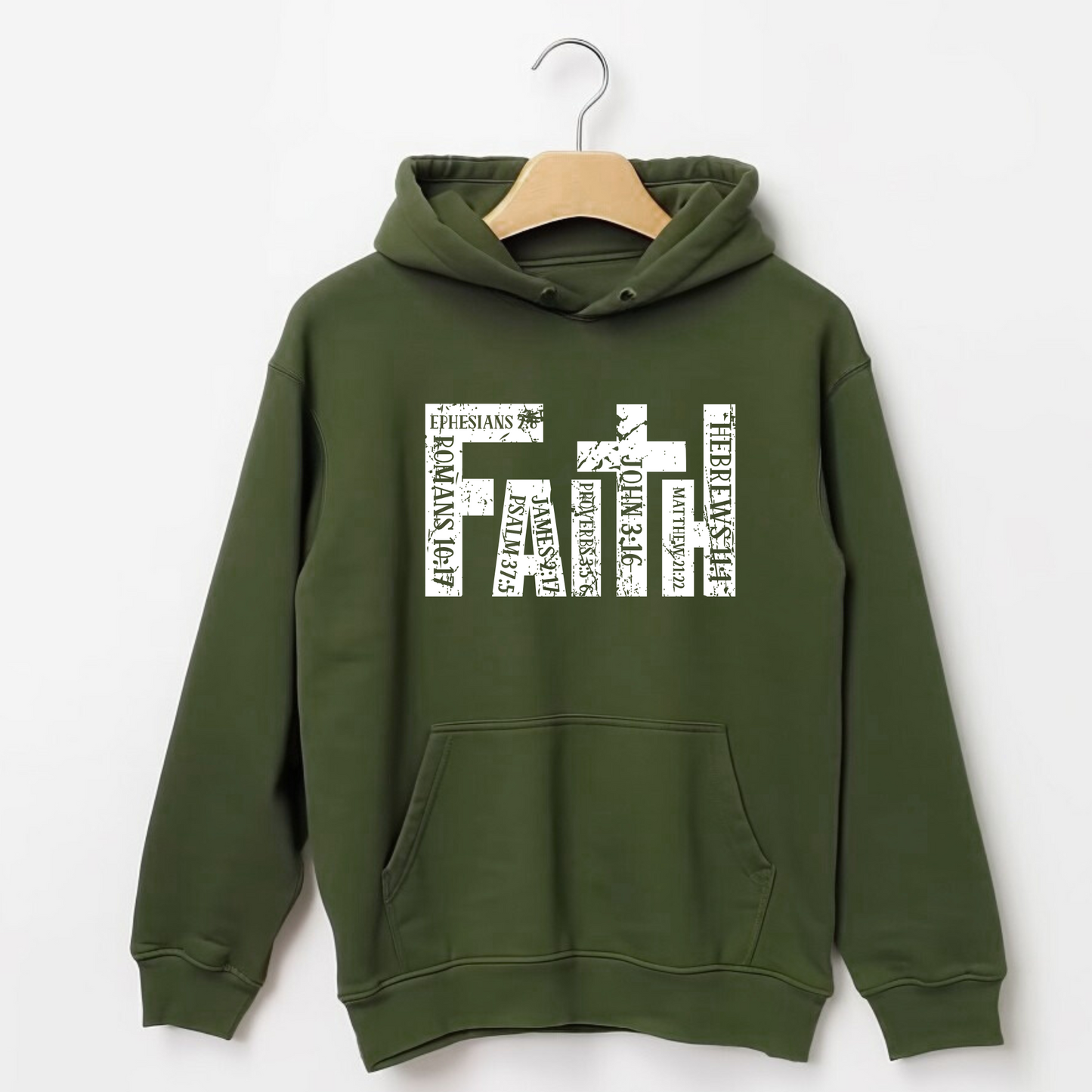 Faith Bible Verse Hoodie – Christian Sweatshirt for Men