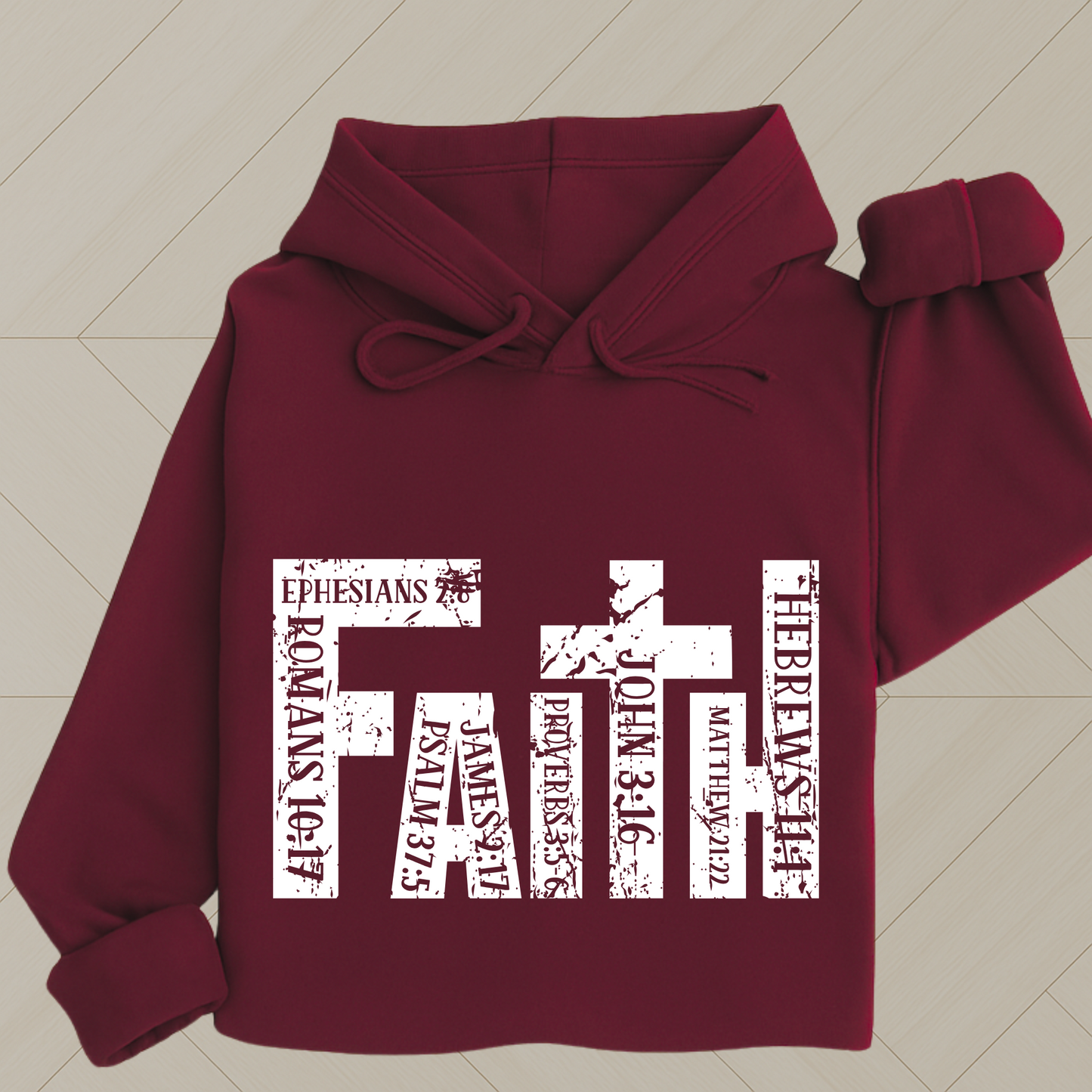 Faith Bible Verse Hoodie for Women – Christian Scripture Sweatshirt