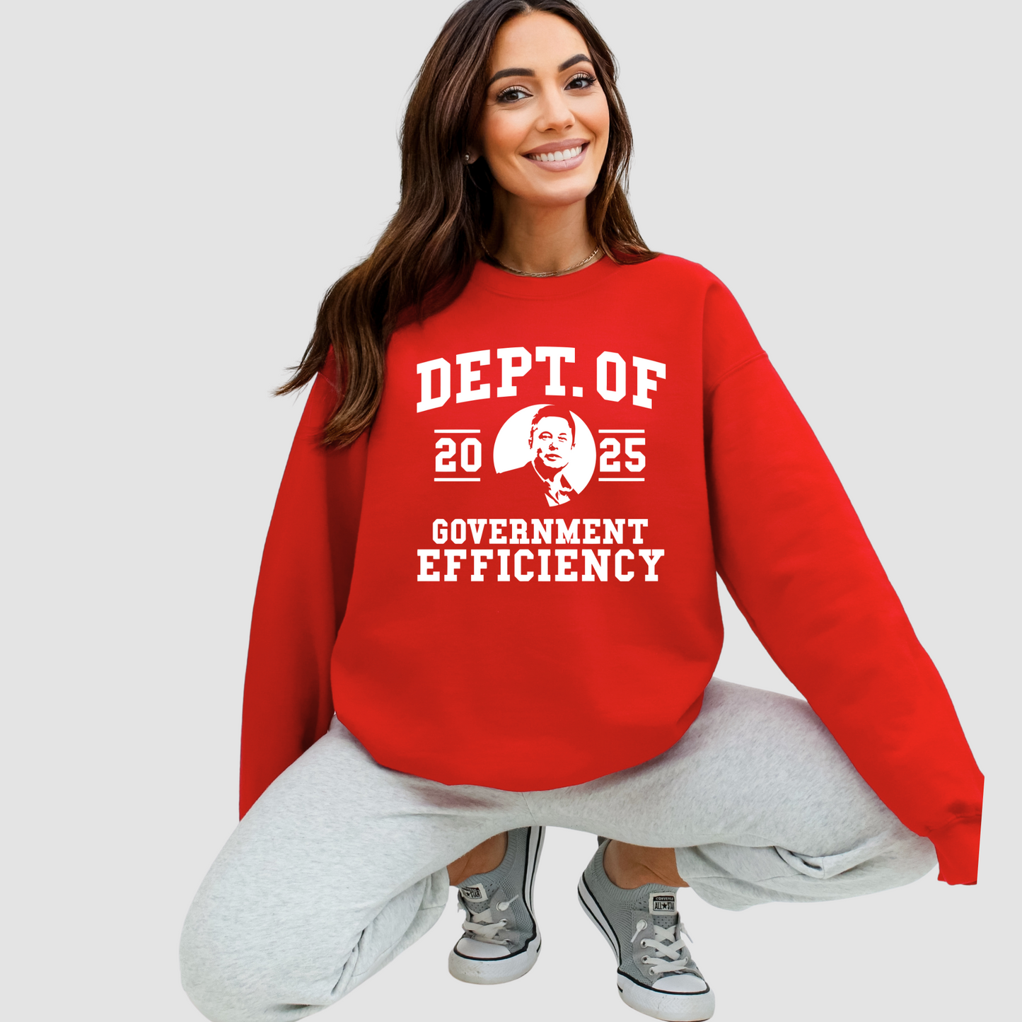 Unisex Dept of Government Efficiency Sweatshirt - The Right Side Prints Unisex Dept of Government Efficiency Sweatshirt Unisex Sweatshirt Black