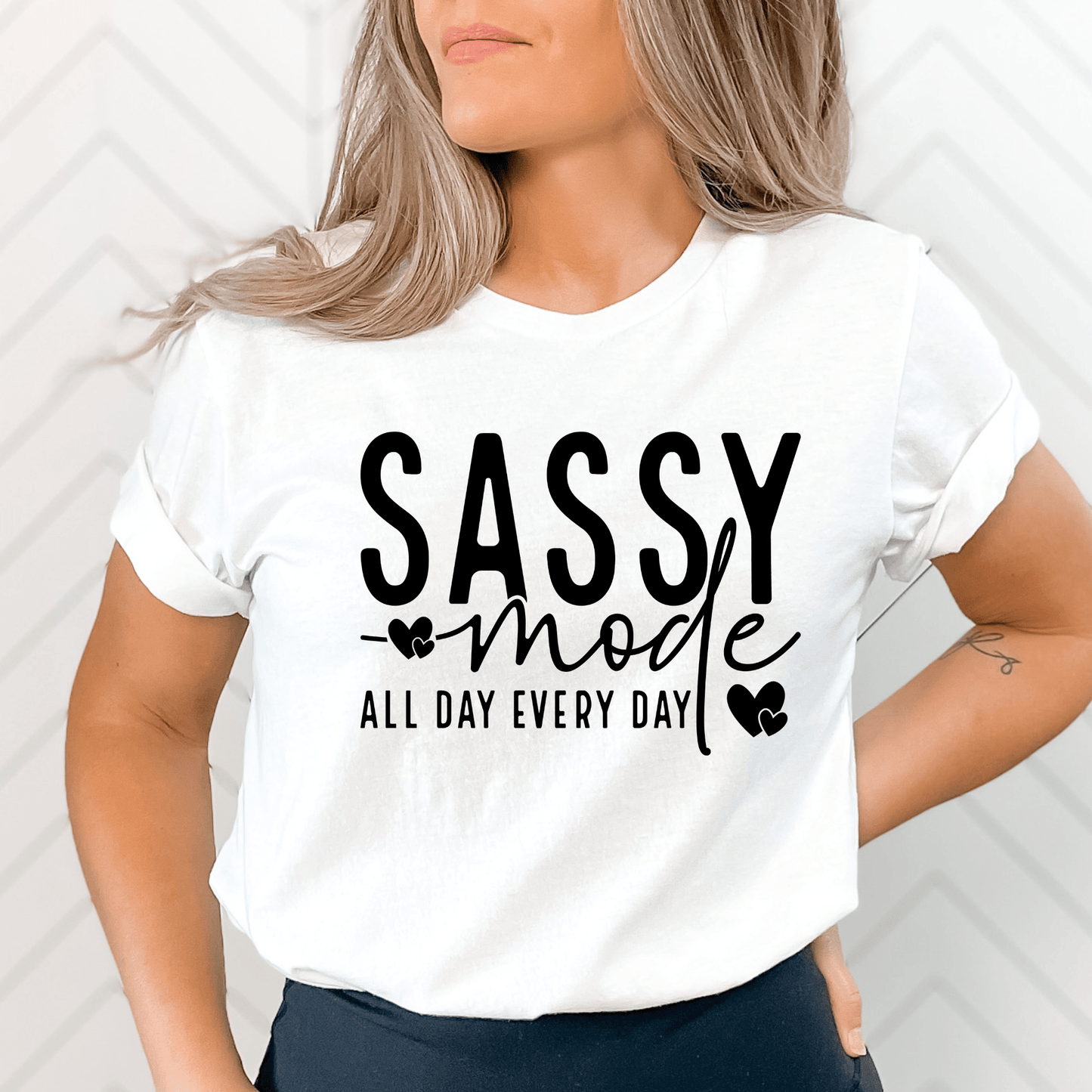 Sassy Mode T-Shirt - The Right Side PrintsSassy Mode T-ShirtT-shirtWhiteSmall