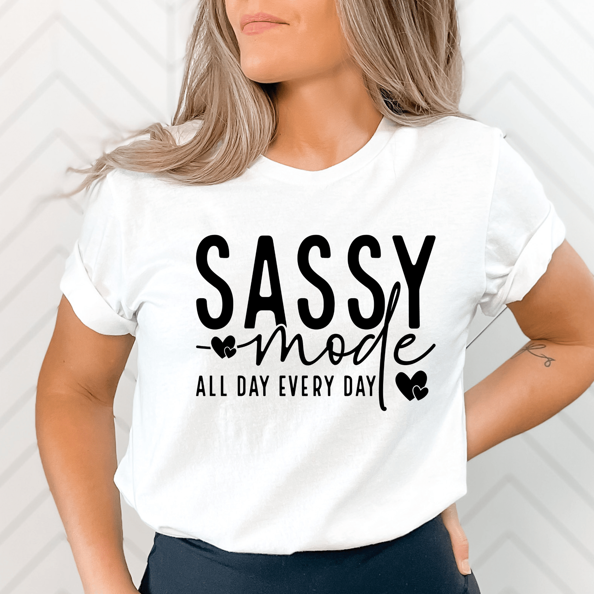 Sassy Mode T-Shirt - The Right Side PrintsSassy Mode T-ShirtT-shirtWhiteSmall