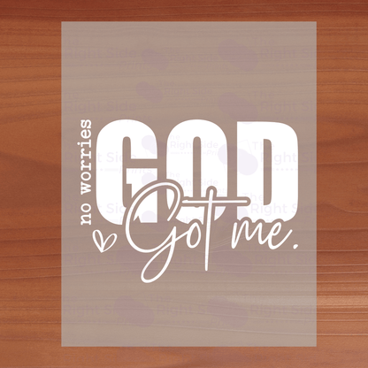 "God Got Me Sticker Decal – Christian Auto & Phone Decal | Faith - Based Car Mirror Sticker" - The Right Side Prints"God Got Me Sticker Decal – Christian Auto & Phone Decal | Faith - Based Car Mirror Sticker"Accessories11.4" X 8.4"White