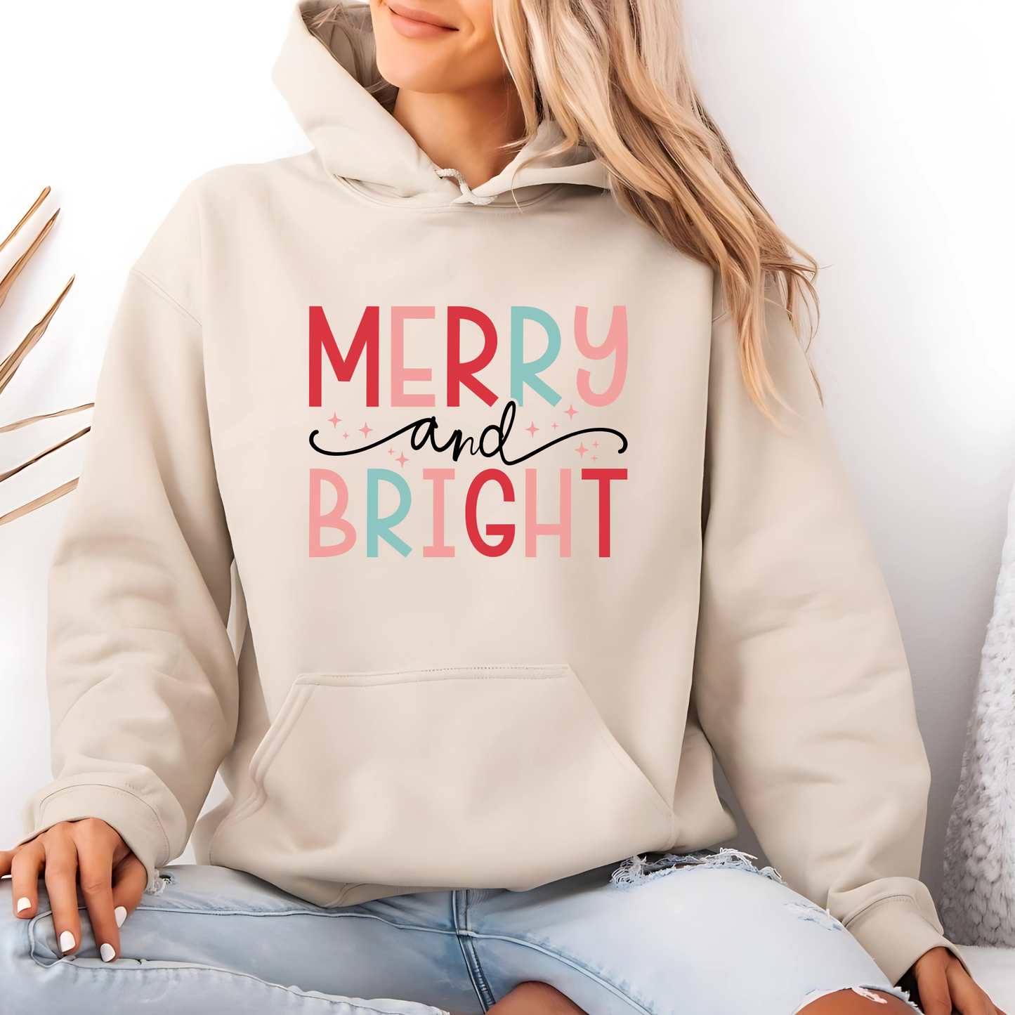 Merry & Bright Christmas Shirt, Sweatshirt or Hoodie