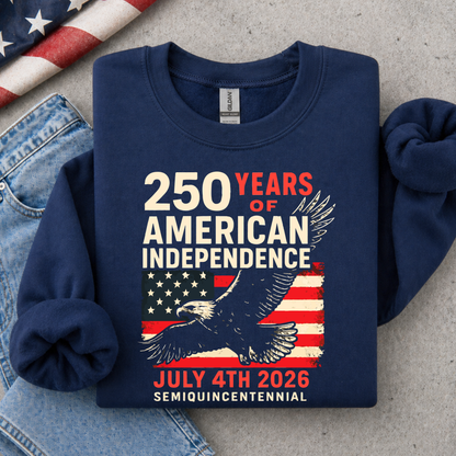 250 Years of American Independence Patriotic Shirt & Hoodie