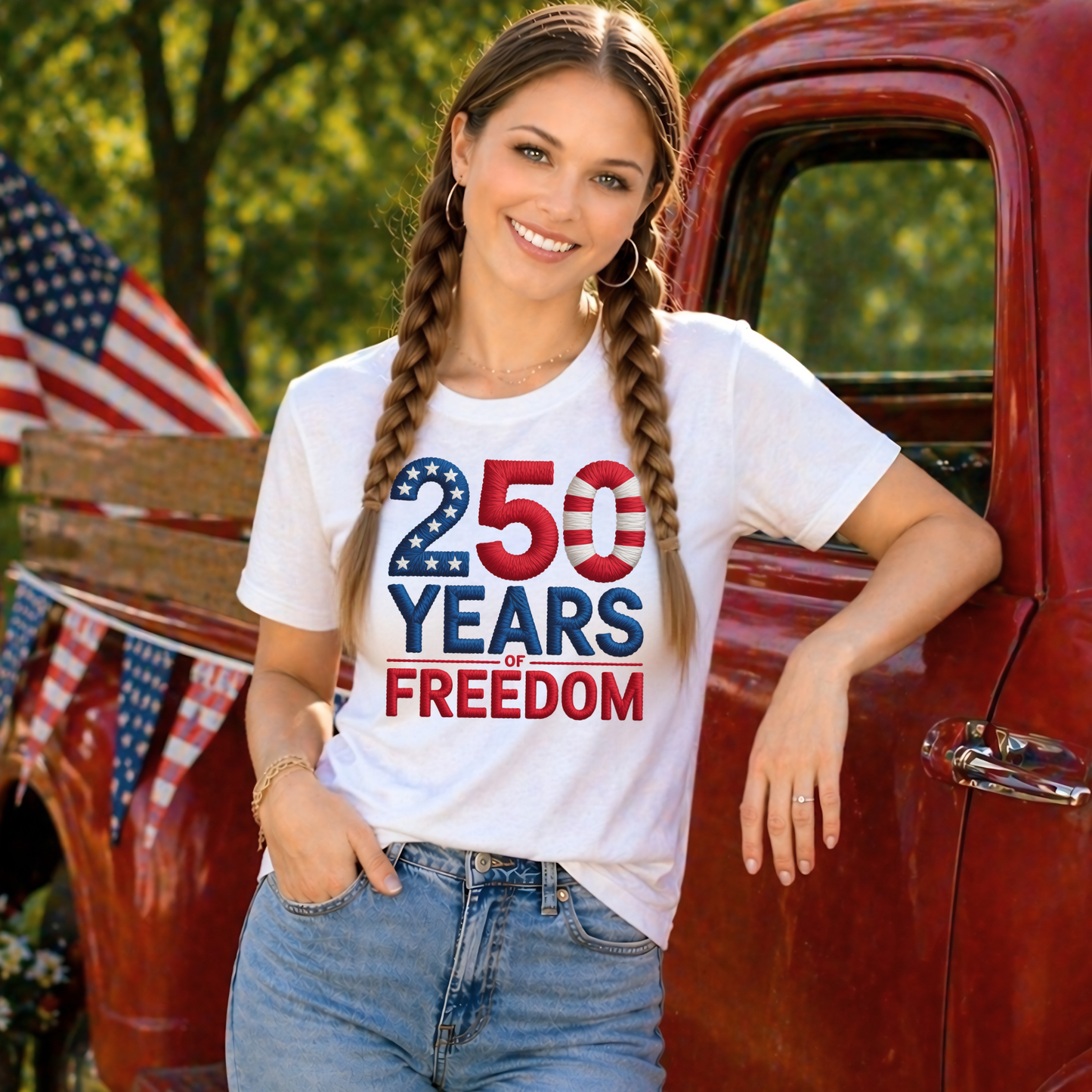 250 Years of Freedom Women's Patriotic Shirt & Sweatshirt
