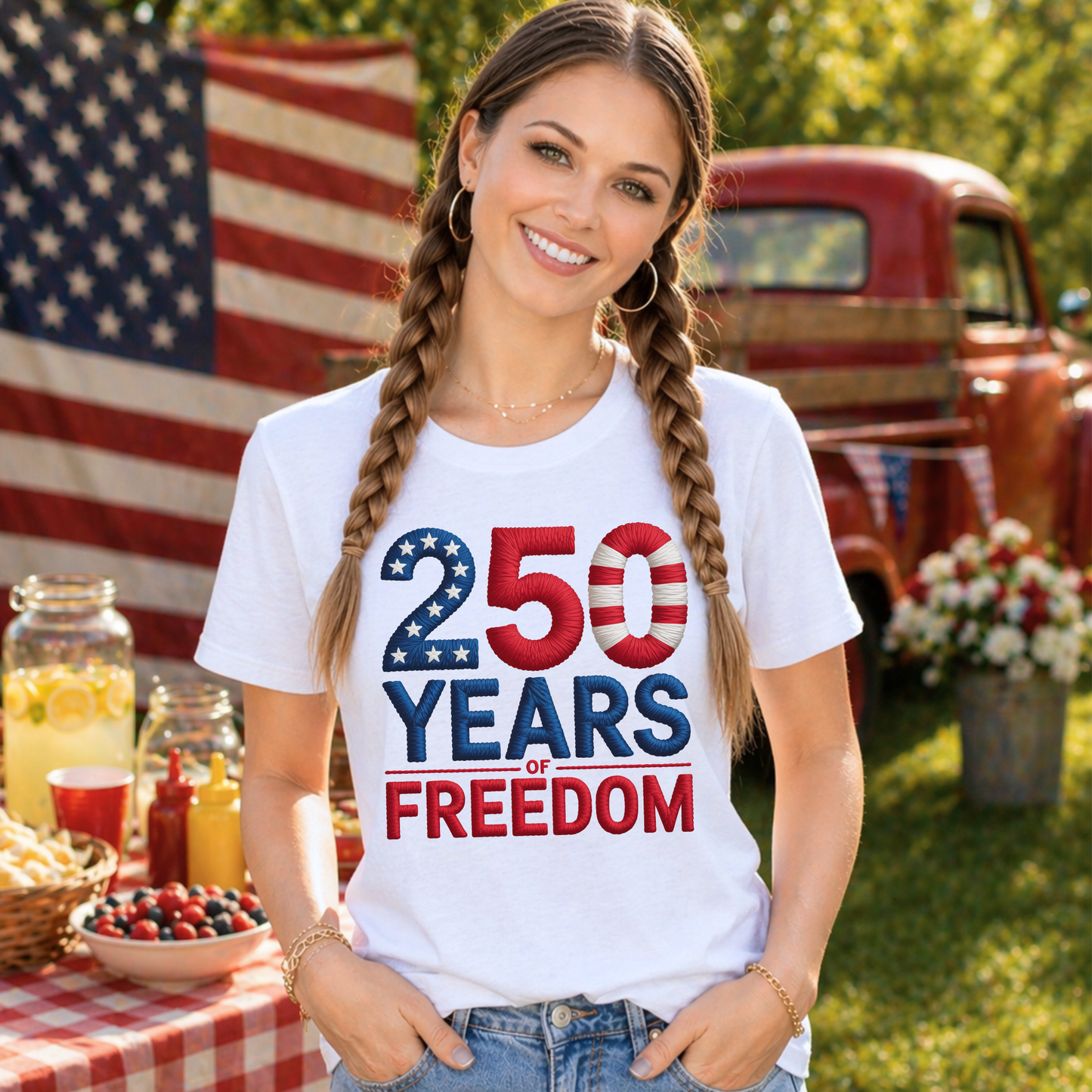 250 Years of Freedom Women's Patriotic Shirt & Sweatshirt