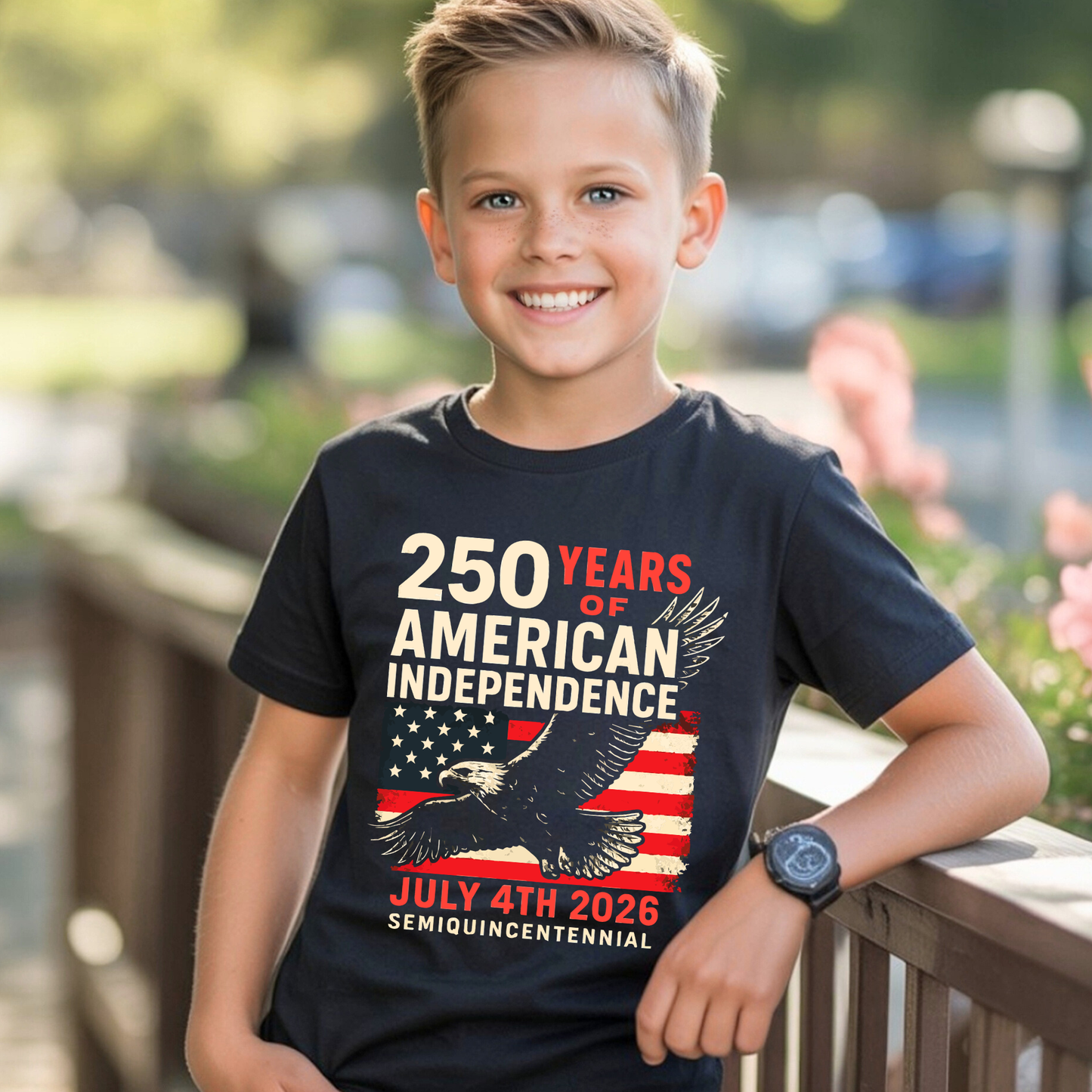 250 Years of American Independence Youth Patriotic Shirt