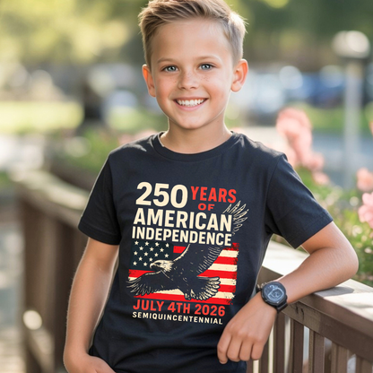 250 Years of American Independence Youth Patriotic Shirt