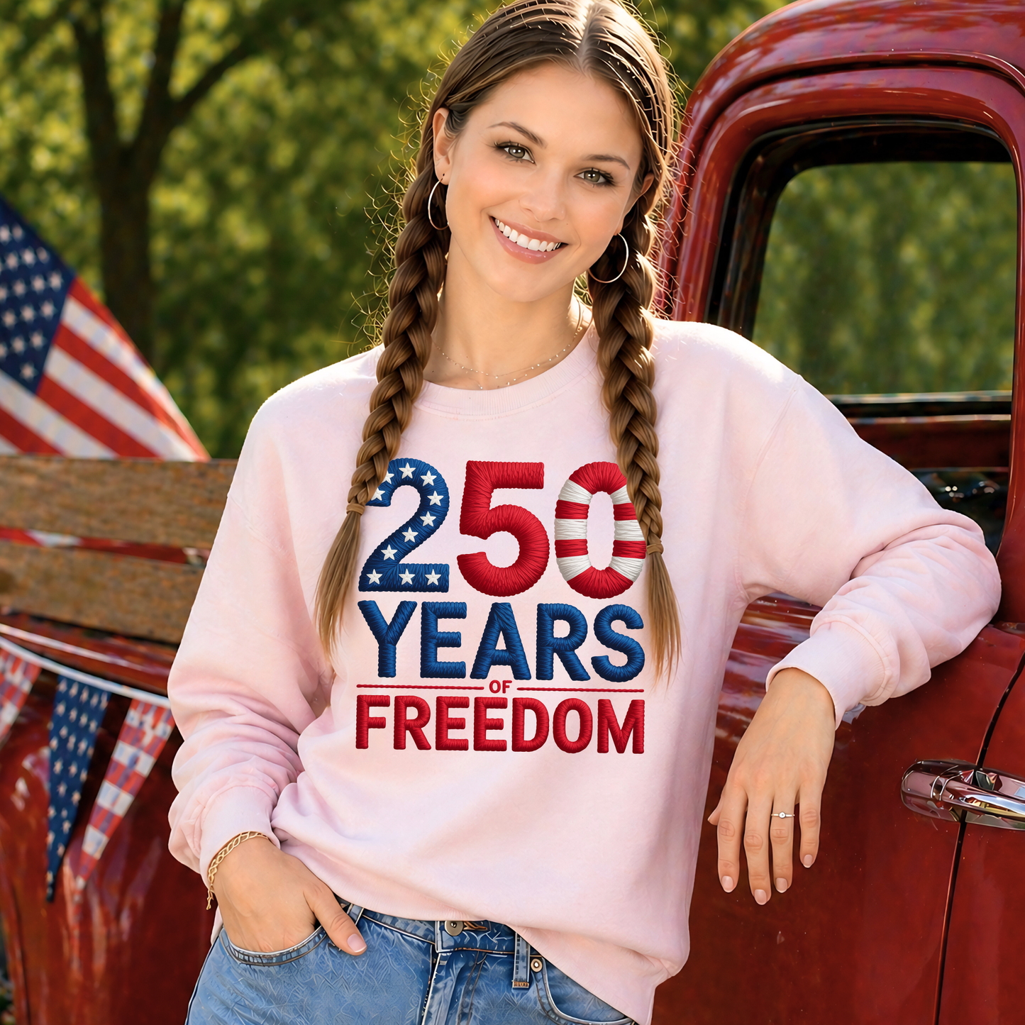 250 Years of Freedom Women's Patriotic Shirt & Sweatshirt