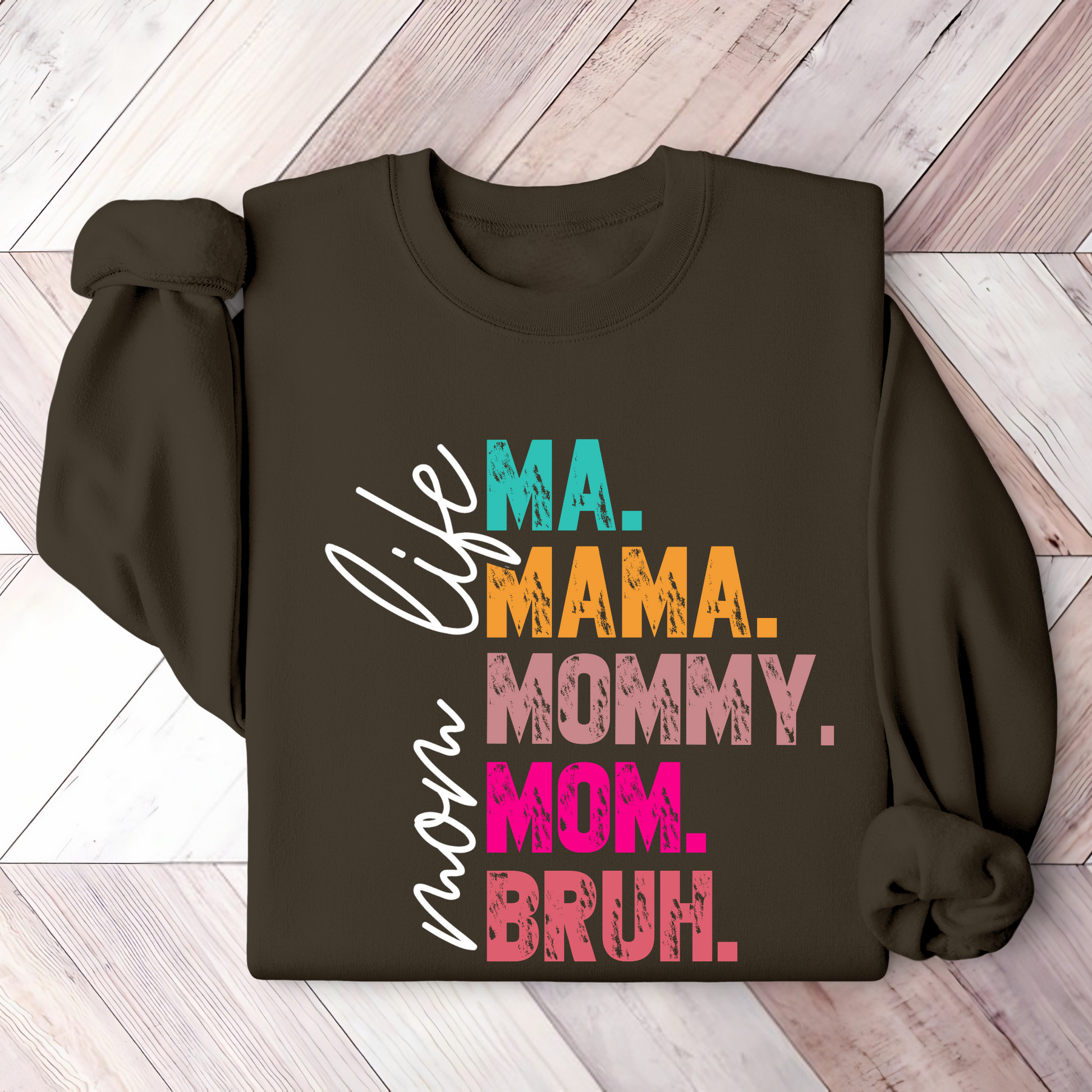 Funny and relatable black mom sweatshirt – Ma Mama Mommy Mom Bruh