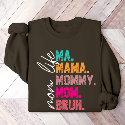 Funny and relatable black mom sweatshirt – Ma Mama Mommy Mom Bruh