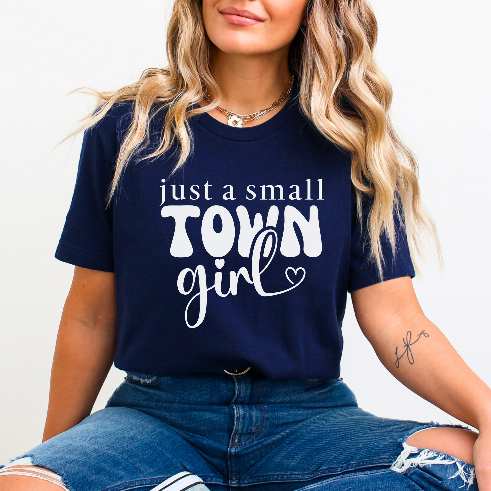 Soft cotton-blend Just a Small Town Girl T-shirt – perfect for casual country outfits.