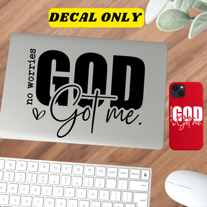 "God Got Me Sticker Decal – Christian Auto & Phone Decal | Faith - Based Car Mirror Sticker" - The Right Side Prints"God Got Me Sticker Decal – Christian Auto & Phone Decal | Faith - Based Car Mirror Sticker"Accessories11.4" X 8.4"White