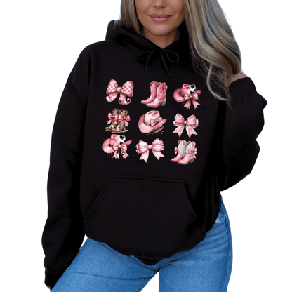 Coquette Western Hoodie - The Right Side PrintsCoquette Western Hoodiewomen's long sleeve sweatshirtBlackSmall