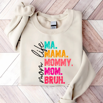 Bold mom life statement sweatshirt – stylish casual mom fashion

