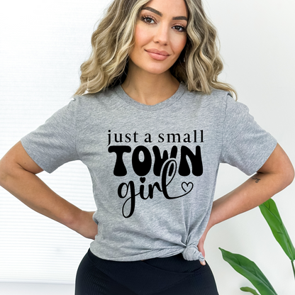 Soft cotton-blend Just a Small Town Girl T-shirt – perfect for casual country outfits.