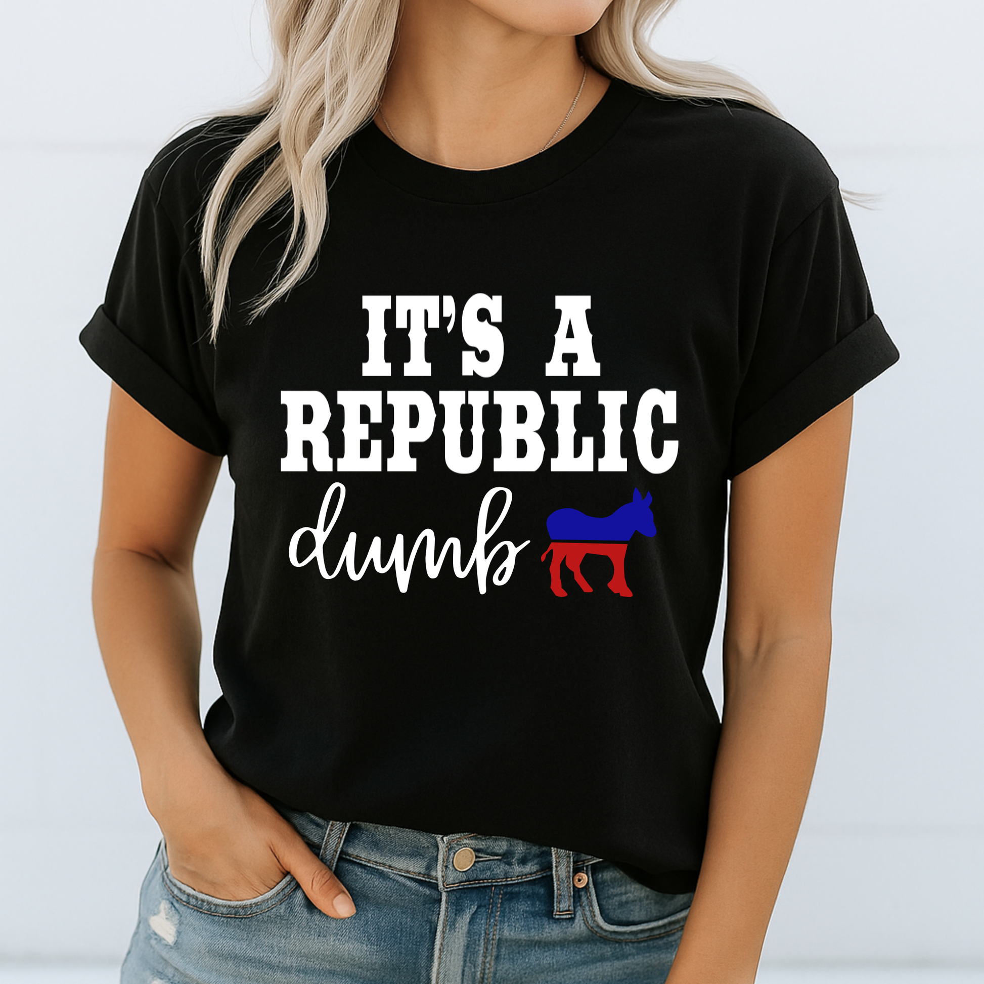 Black conservative shirt with funny political saying