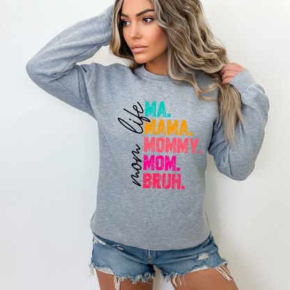 Cute and funny black sweatshirt for moms – mom life humor
