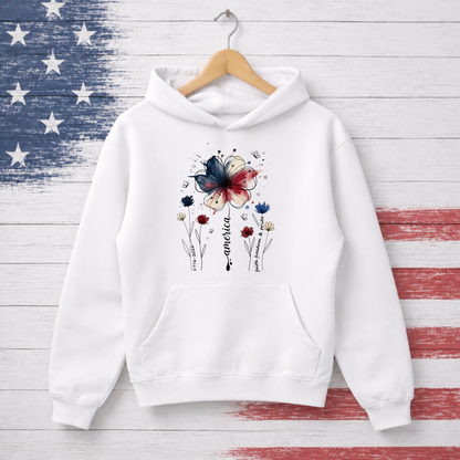 America 250 Floral Patriotic Shirt | Faith Family Freedom
