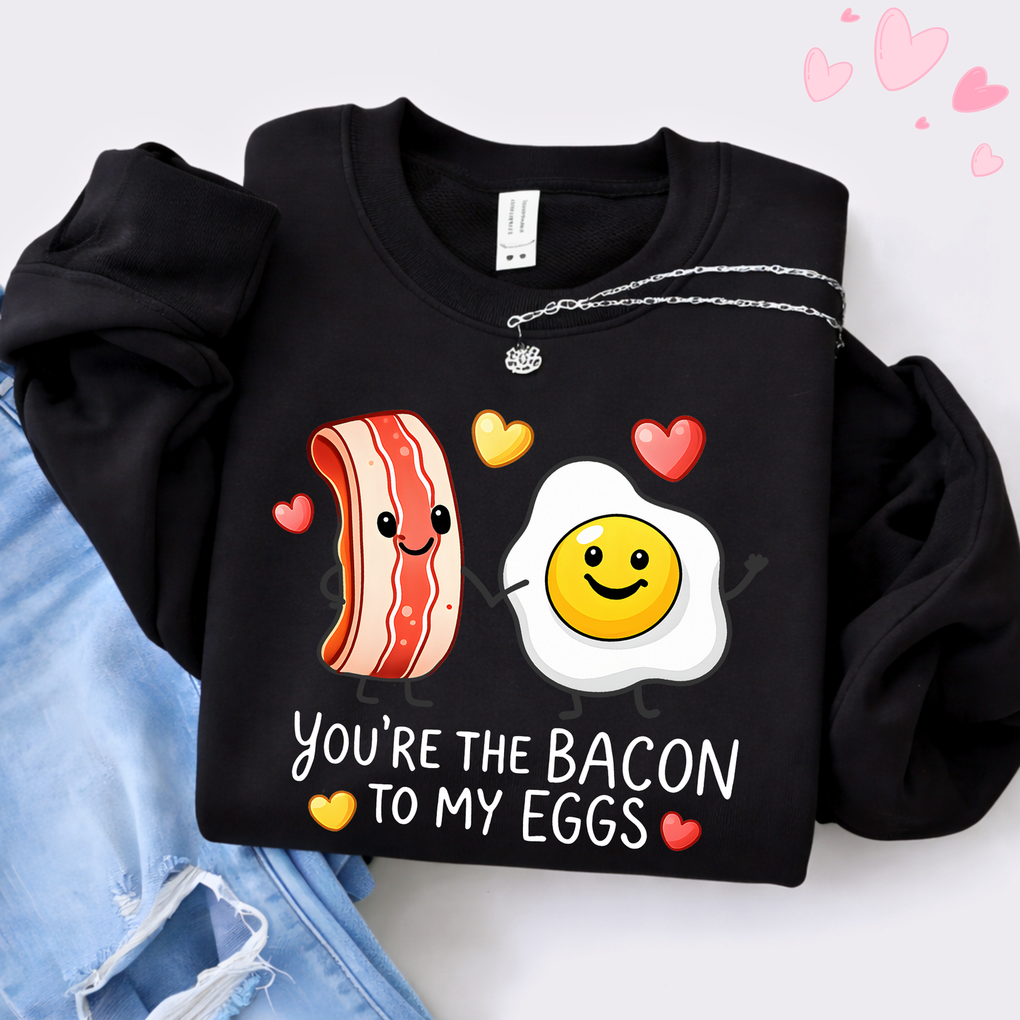 valentines day shirt with you’re the bacon to my eggs cute bacon and egg couple design