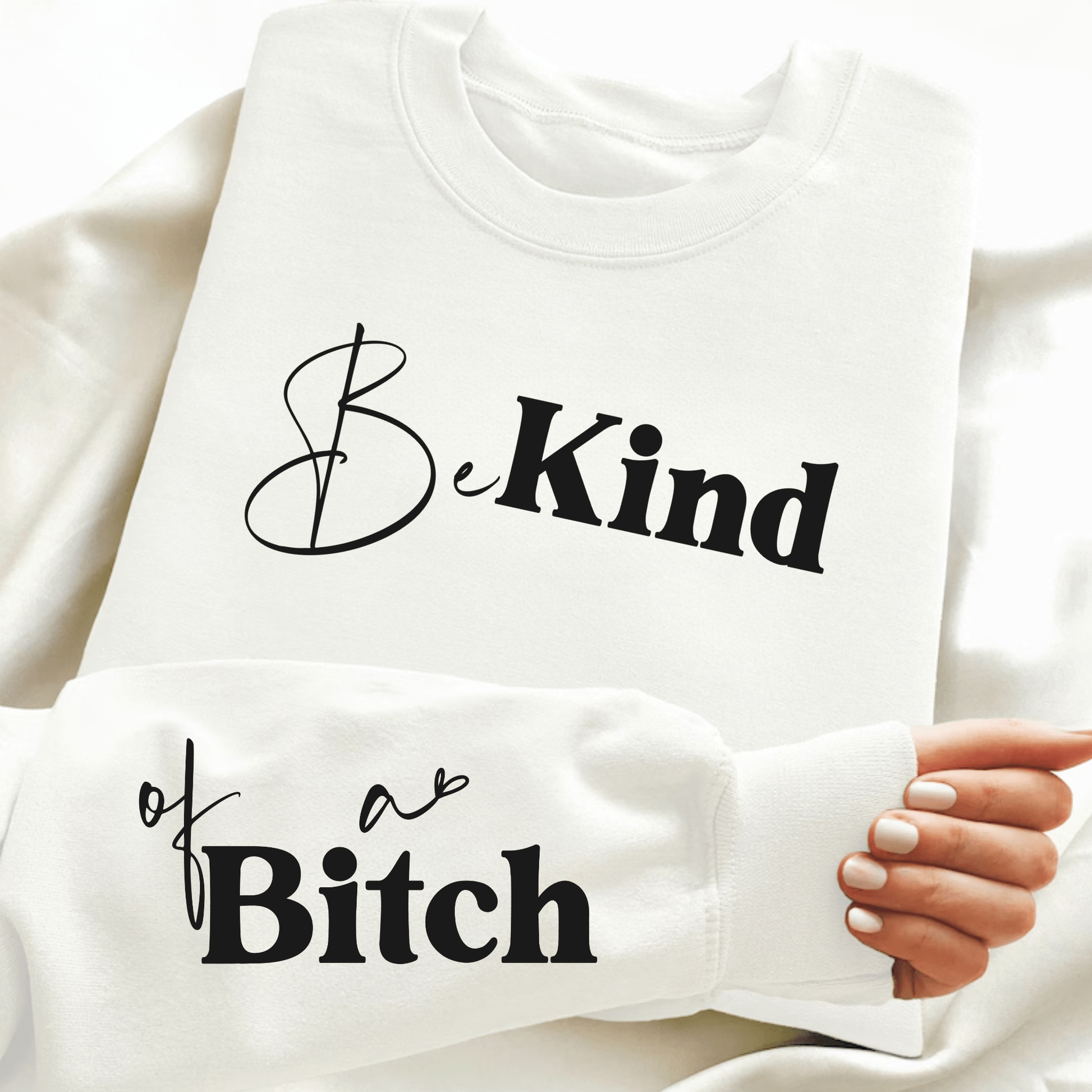 Be Kind White Sweatshirt