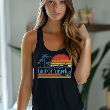 Relax in coastal style  Designed for sun-seekers, ocean lovers, and those who appreciate a vintage coastal aesthetic, this soft and breathable racerback tank is perfect for summer adventures