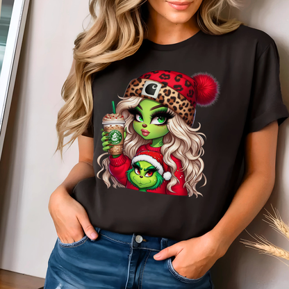 Boujee Green Girl Christmas – Cute Holiday Graphic Tee, Sweatshirt & Hoodie