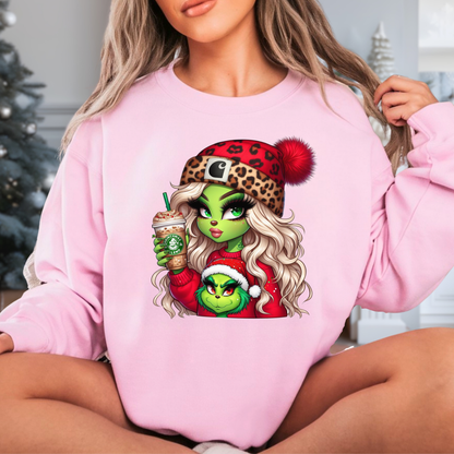 Boujee Green Girl Christmas – Cute Holiday Graphic Tee, Sweatshirt & Hoodie