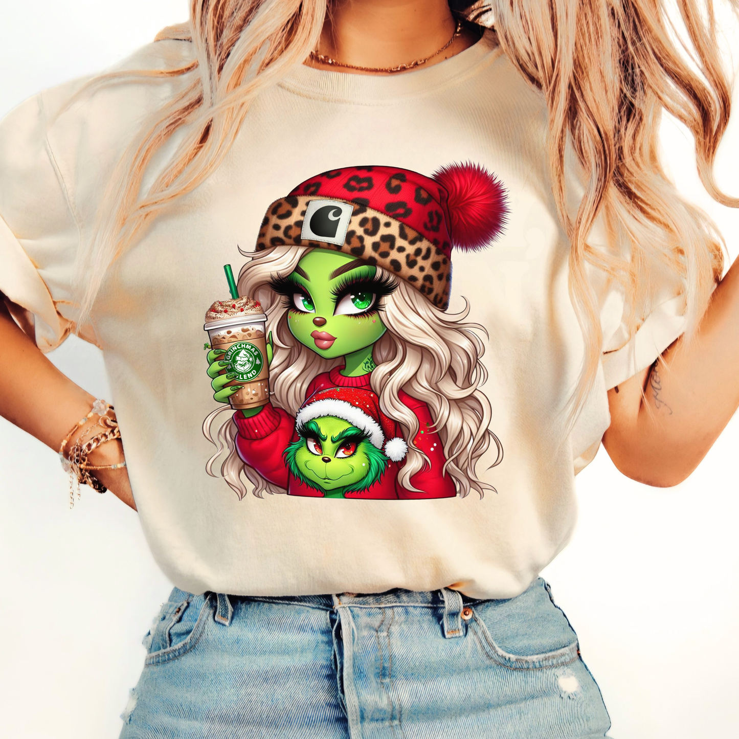 Boujee Green Girl Christmas – Cute Holiday Graphic Tee, Sweatshirt & Hoodie