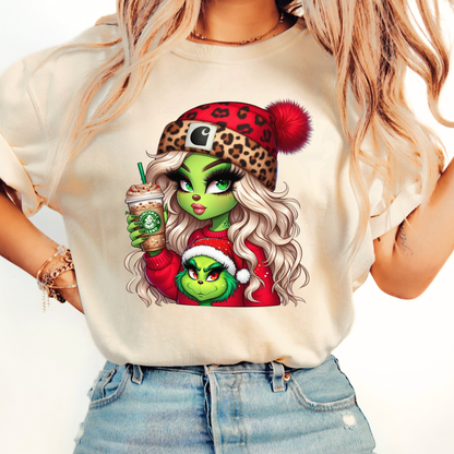 Boujee Green Girl Christmas – Cute Holiday Graphic Tee, Sweatshirt & Hoodie