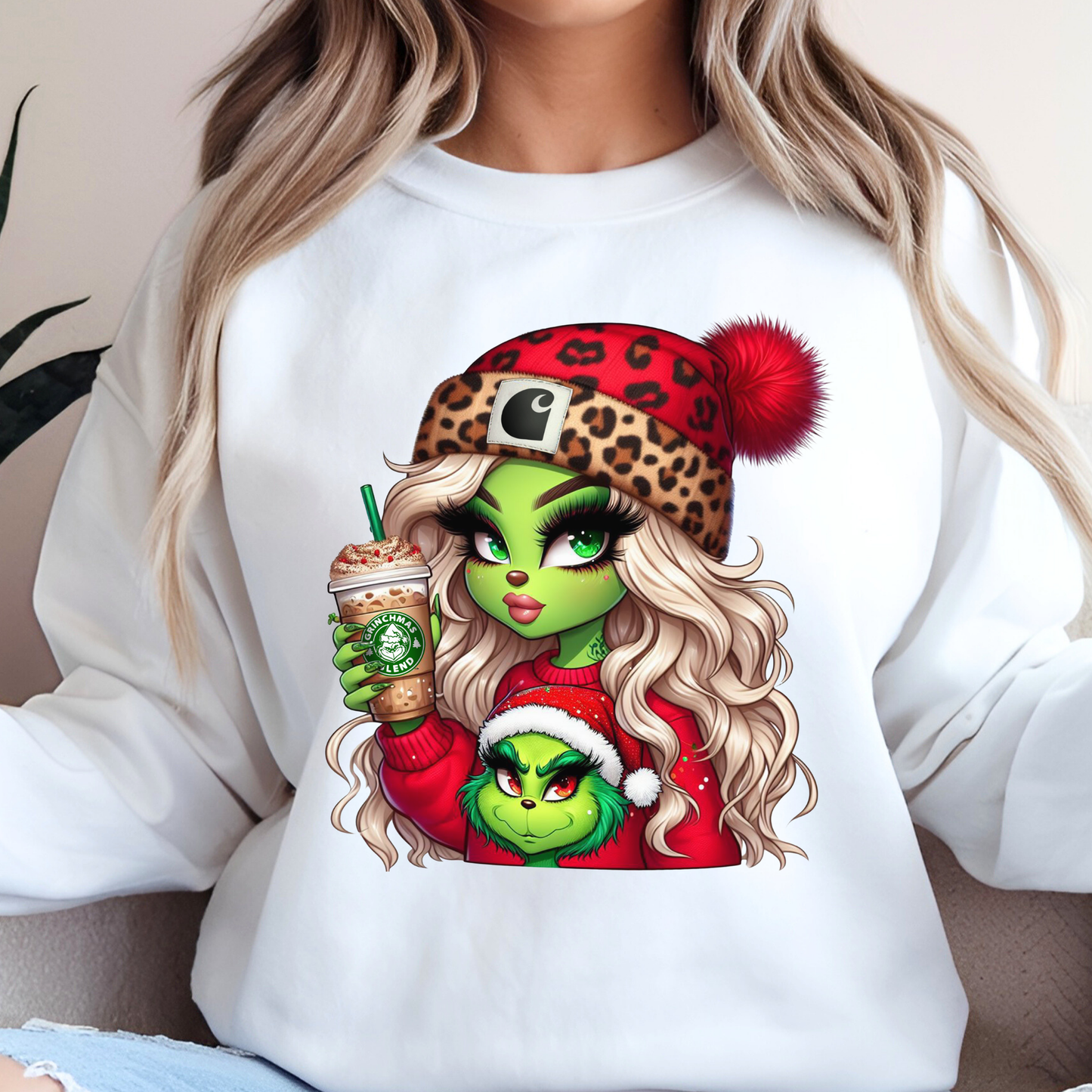Boujee Green Girl Christmas – Cute Holiday Graphic Tee, Sweatshirt & Hoodie