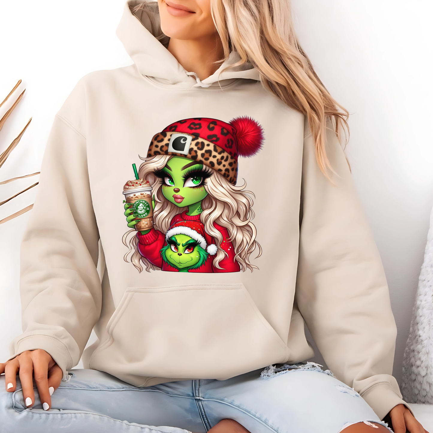Boujee Green Girl Christmas – Cute Holiday Graphic Tee, Sweatshirt & Hoodie
