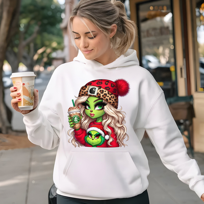 Boujee Green Girl Christmas – Cute Holiday Graphic Tee, Sweatshirt & Hoodie