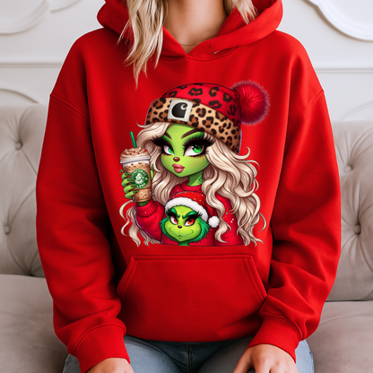 Boujee Green Girl Christmas – Cute Holiday Graphic Tee, Sweatshirt & Hoodie