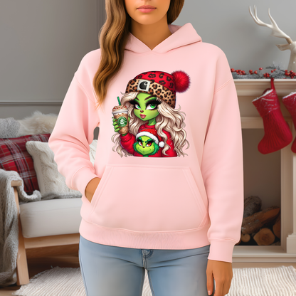 Boujee Green Girl Christmas – Cute Holiday Graphic Tee, Sweatshirt & Hoodie