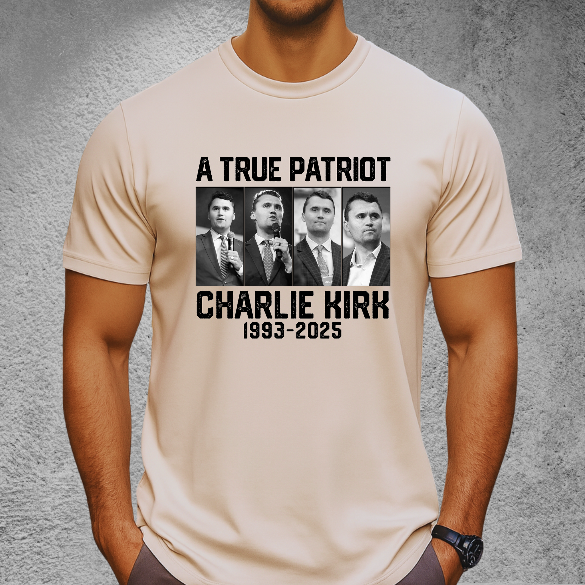 Sand Charlie Kirk Memorial Shirt – A True Patriot Tribute Unisex Tee