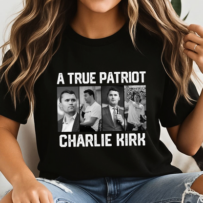 Women’s Charlie Kirk Tribute Shirt – Unisex Memorial Tee (Black)