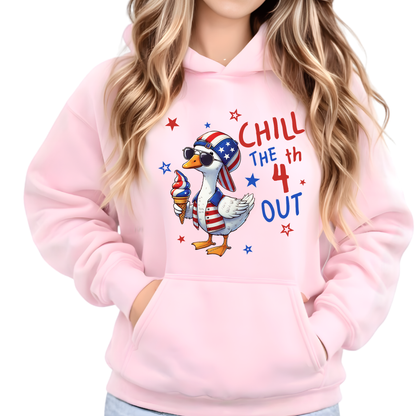 Chill The 4th Out Patriotic Goose Shirt