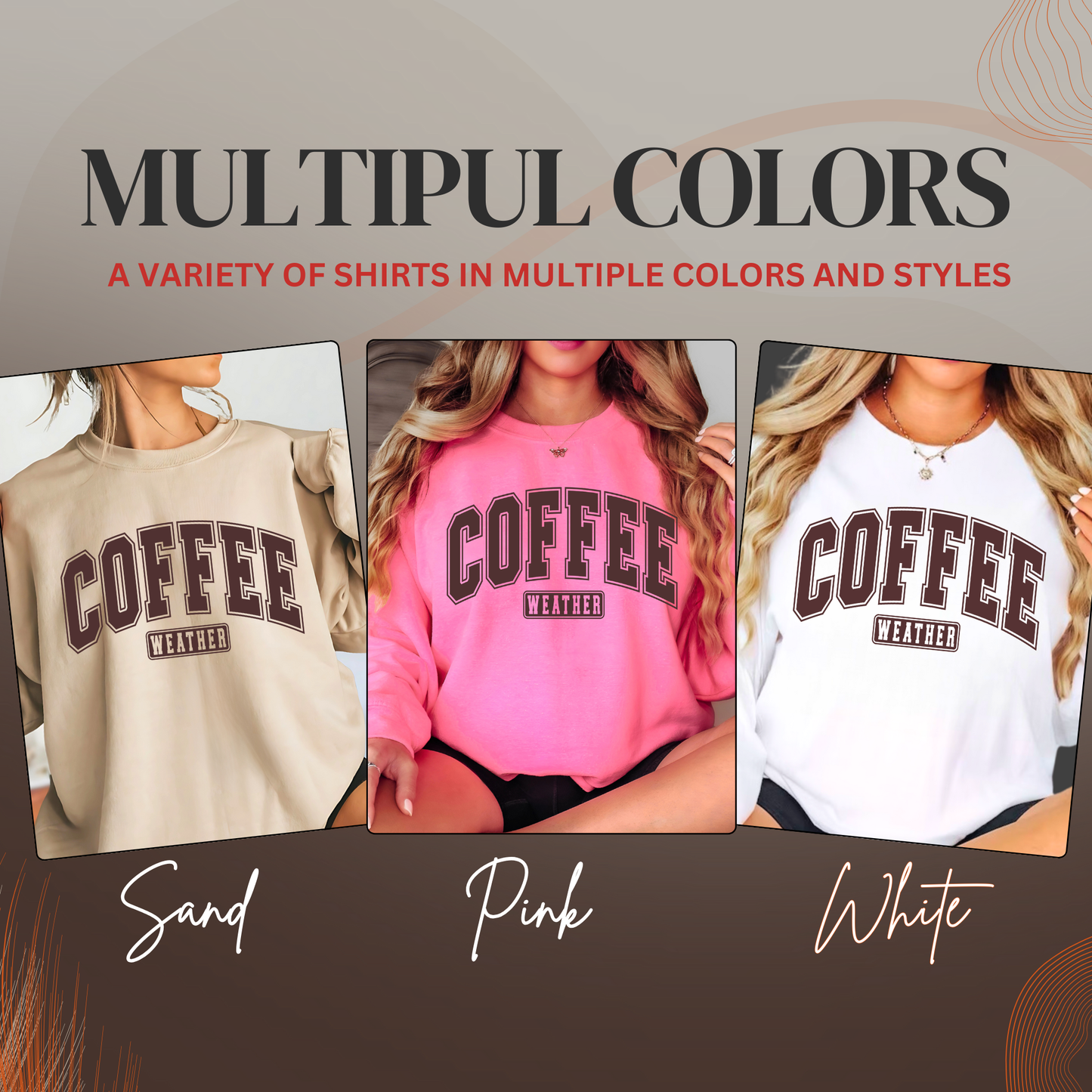 Coffee Weather Sweatshirt – Cozy Fall Crewneck for Coffee Lovers