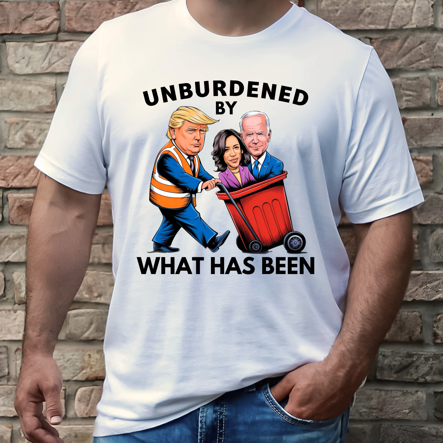 Unburdened By What Has Been – Funny Conservative Men’s Tee