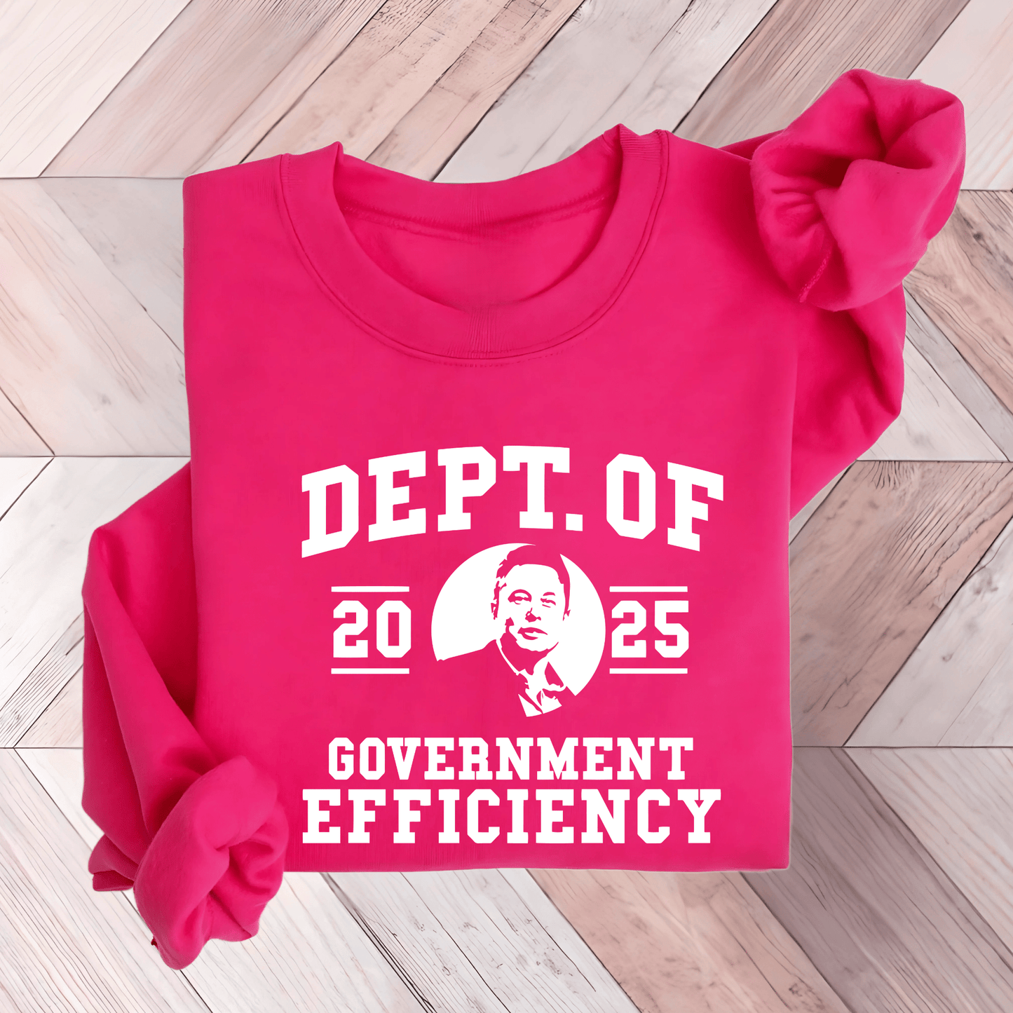 Unisex Dept of Government Efficiency Sweatshirt - The Right Side PrintsUnisex Dept of Government Efficiency SweatshirtUnisex SweatshirtDark PinkSmall
