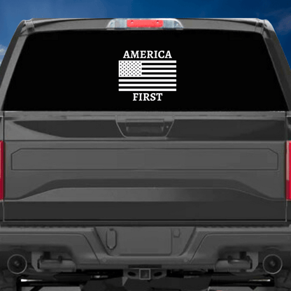 America First Decal - The Right Side PrintsAmerica First DecalAccessories7"x7"White