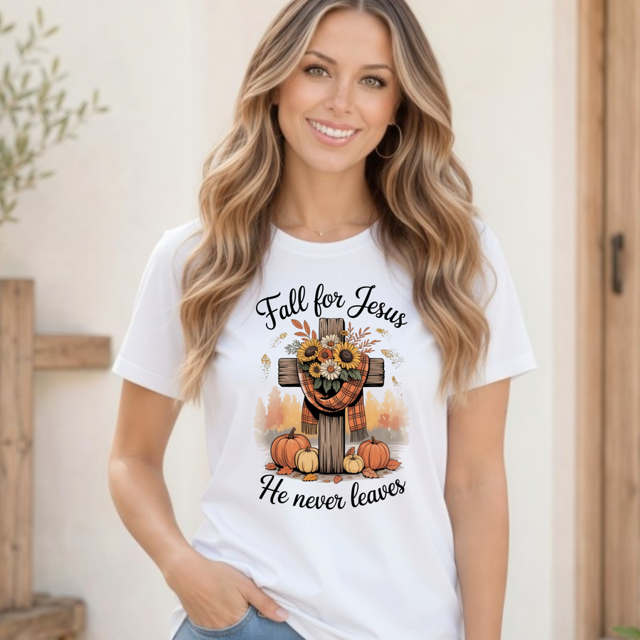 Fall for Jesus Christian T-Shirt, Sweatshirt & Hoodie