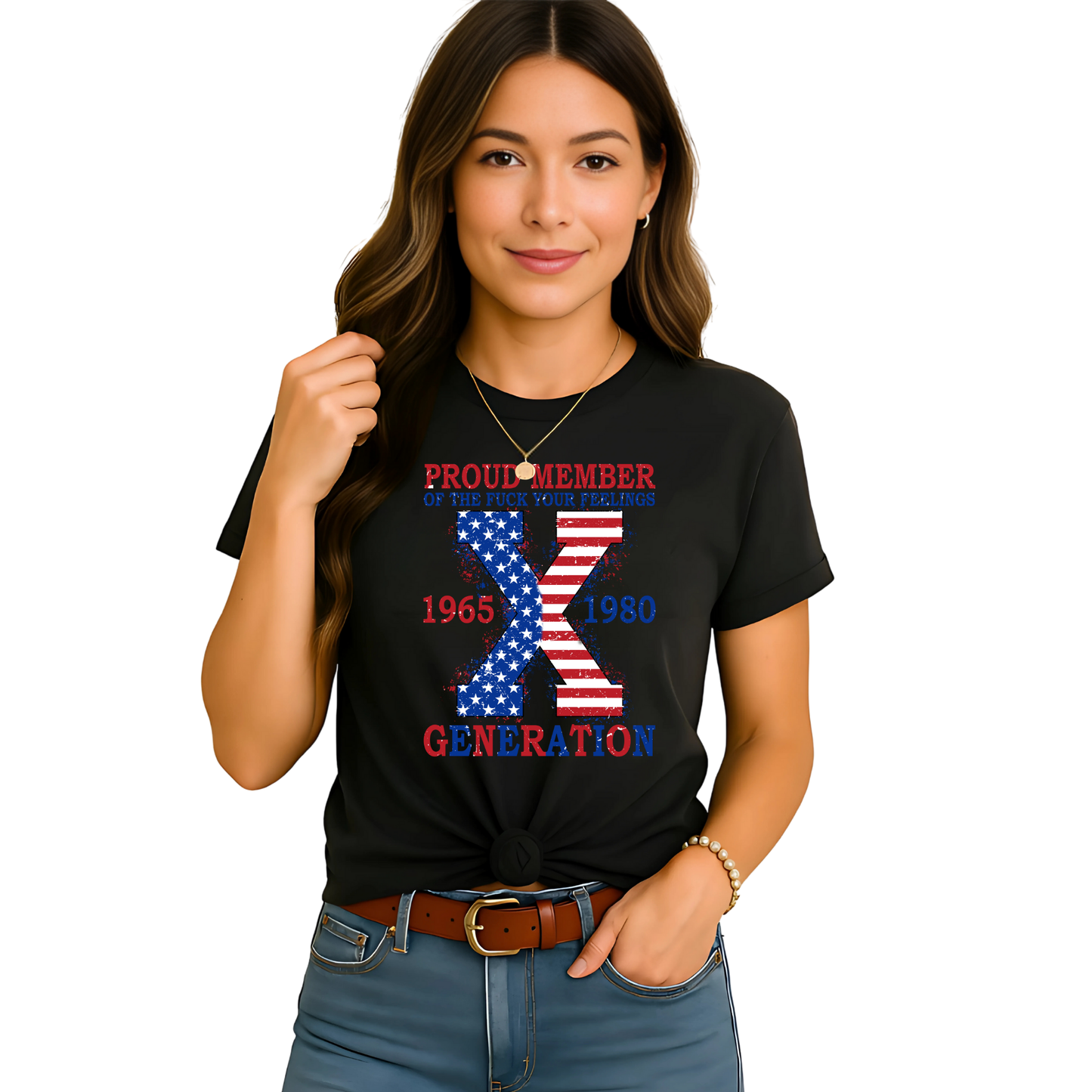 Generation X Patriotic Graphic T-Shirt – 1965–1980 Design
