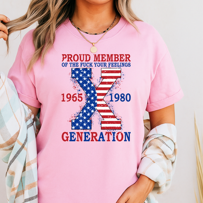 Generation X Patriotic Graphic T-Shirt – 1965–1980 Design