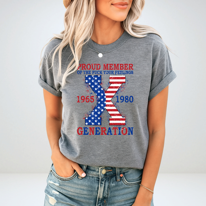 Generation X Patriotic Graphic T-Shirt – 1965–1980 Design